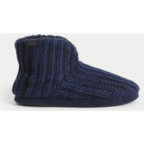 Mens Cable Knit Slipper Boots with Freshfeet™ - - M&S Collection - Modalova