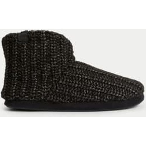 Mens Cable Knit Slipper Boots with Freshfeet™ - - M&S Collection - Modalova