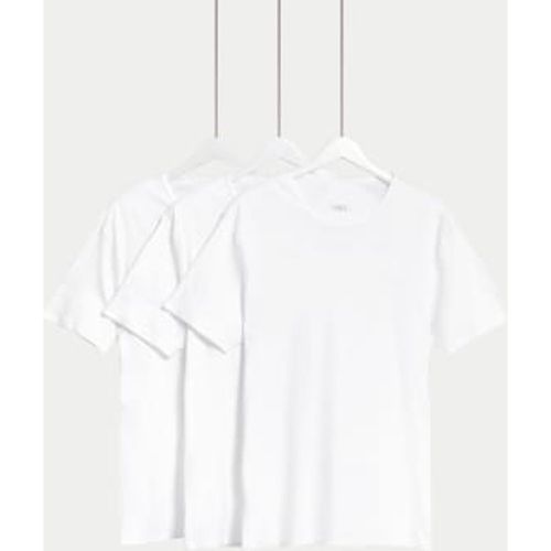 Mens 3pk Essential Cotton T-Shirt Vests - - M&S Collection - Modalova