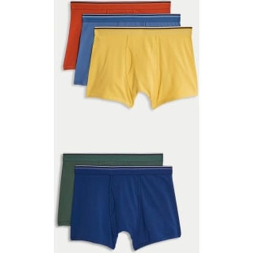 Mens 5pk Cotton Stretch Cool & Fresh™ Trunks - - M&S Collection - Modalova