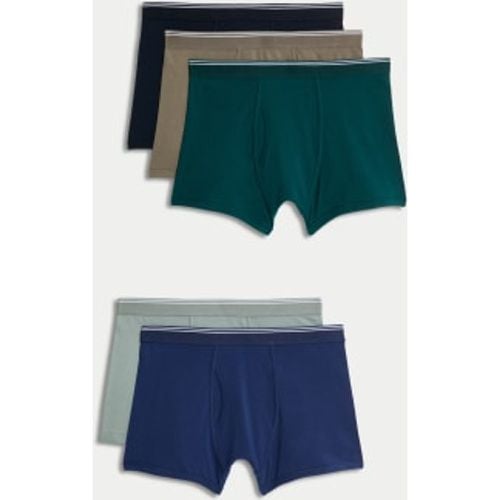 Mens 5pk Cotton Rich Cool & Fresh™ Trunks - - M&S Collection - Modalova