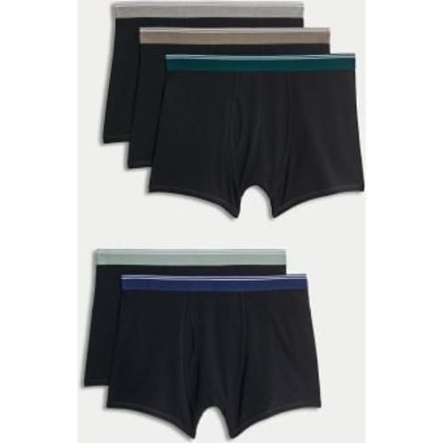 Mens 5pk Cotton Rich Cool & Fresh™ Trunks - - M&S Collection - Modalova