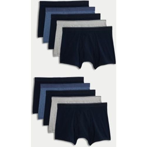 Mens 10pk Cotton Rich Cool & Fresh™ Trunks - - M&S Collection - Modalova