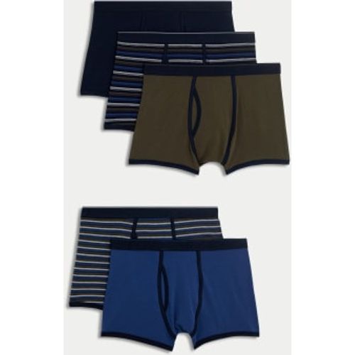 Mens 5pk Cotton Stretch Cool & Fresh™ Trunks - - M&S Collection - Modalova