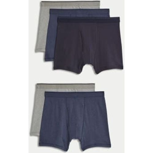 Mens 5pk Pure Cotton Cool & Fresh™ Trunks - - M&S Collection - Modalova