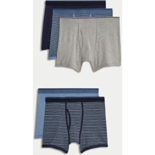 Mens 5pk Pure Cotton Cool & Fresh™ Trunks - - M&S Collection - Modalova