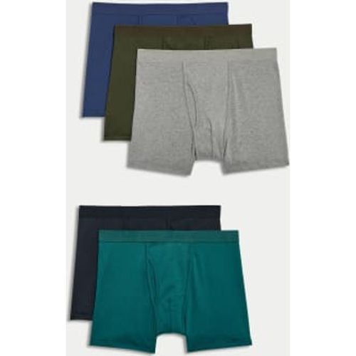 Mens 5pk Pure Cotton Cool & Fresh™ Trunks - - M&S Collection - Modalova