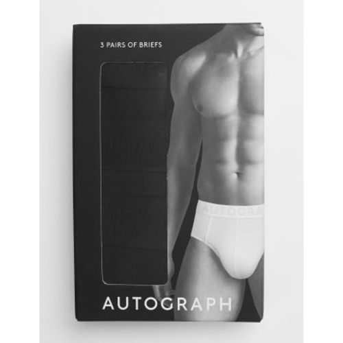 Mens 3pk Supima® Cotton Drop Needle Brief Box - - Autograph - Modalova