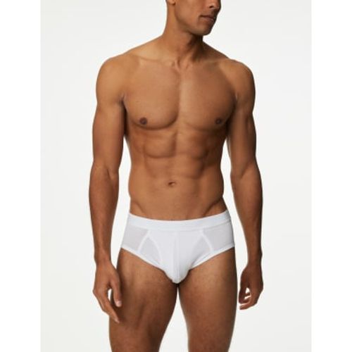 Mens 5pk Cotton Stretch Cool & Fresh™ Briefs - - M&S Collection - Modalova