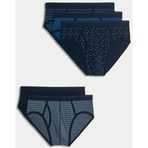 Mens 5pk Cotton Rich Cool & Fresh™ Briefs - - M&S Collection - Modalova