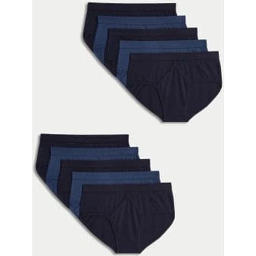 Mens 10pk Essential Cotton Briefs - /, / - M&S Collection - Modalova