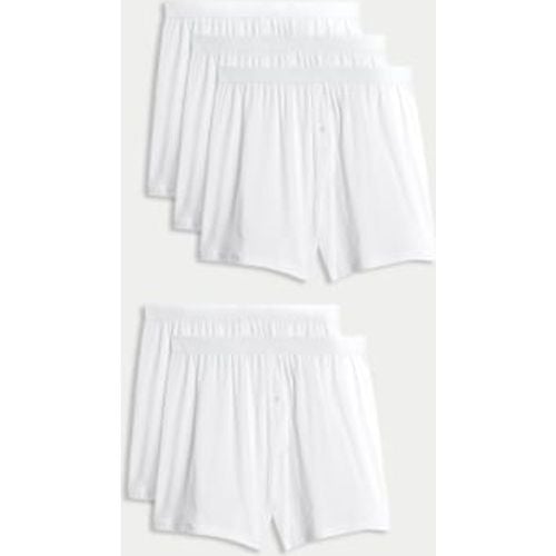 Mens 5pk Pure Cotton Cool & Fresh™ Jersey Boxers - - M&S Collection - Modalova