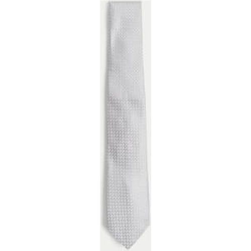 Mens Slim Textured Pure Silk Tie - - Autograph - Modalova