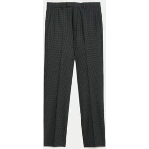 Mens Tailored Fit Wool Blend Check Suit Trousers - - Autograph - Modalova