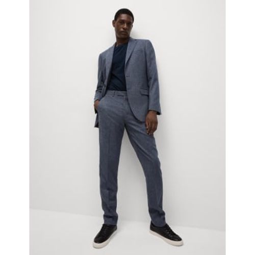 Mens Tailored Fit Wool Rich Donegal Suit Trousers - - M&S Collection - Modalova