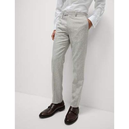 Mens Tailored Fit Wool Rich Tweed Suit Trousers - M&S Collection - Modalova