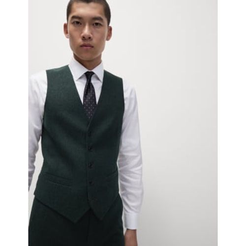 Mens Wool Rich Donegal Waistcoat - - M&S Collection - Modalova