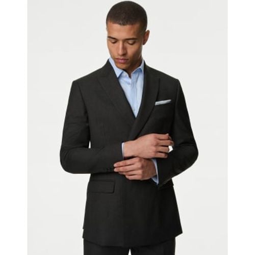 Mens Slim Fit Double Breasted Jacket with Stretch - - M&S Collection - Modalova