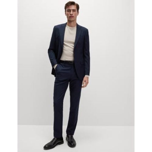 Mens Slim Fit Stretch Suit Trousers - - M&S Collection - Modalova