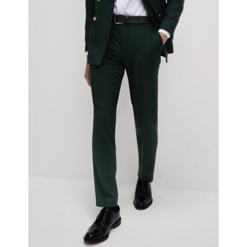 Mens Slim Fit Stretch Suit Trousers - - M&S Collection - Modalova