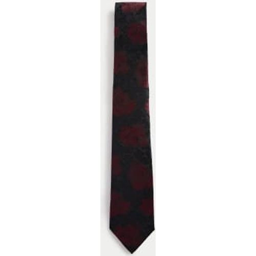 Mens Floral Pure Silk Tie - - M&S Collection - Modalova