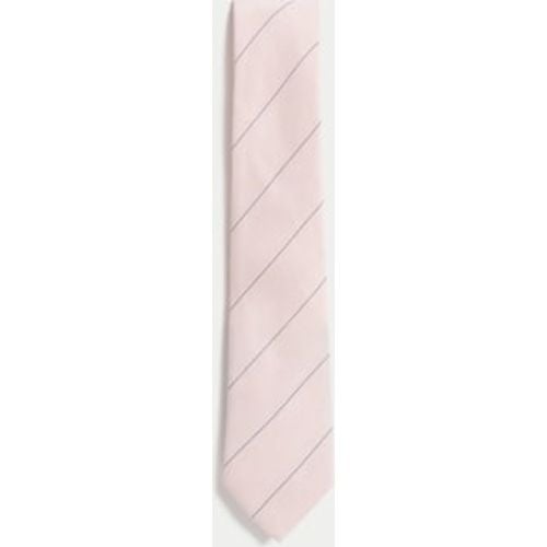 Mens Linen Rich Striped Tie - - M&S Collection - Modalova