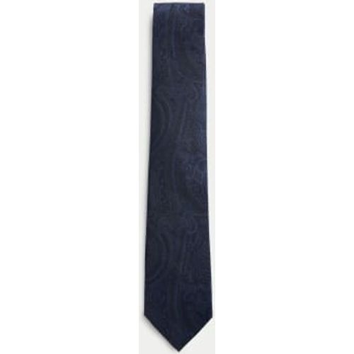 Mens Paisley Pure Silk Tie - - M&S Collection - Modalova