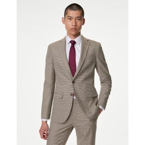 Mens Slim Fit Puppytooth Stretch Suit Jacket - /, / - M&S Collection - Modalova