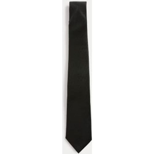 Mens Geometric Pure Silk Tie - - M&S Collection - Modalova