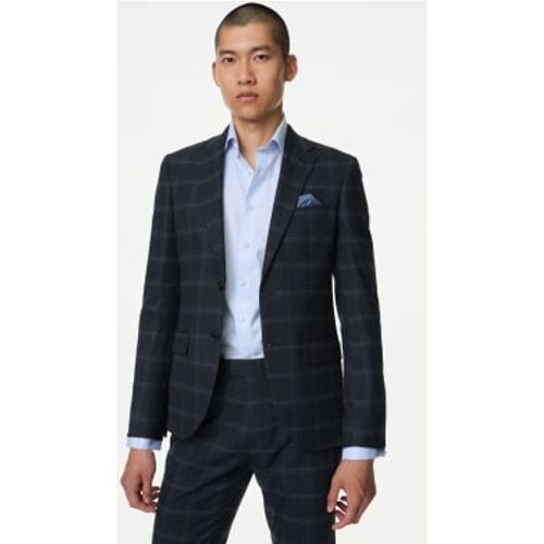 Mens Skinny Fit Check Suit Jacket - - M&S Collection - Modalova