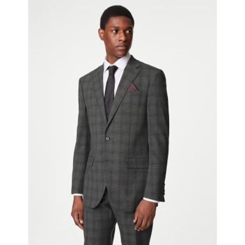 Mens Regular Fit Check Stretch Suit Jacket - - M&S Collection - Modalova