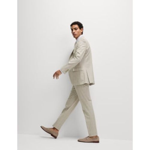 Mens Slim Fit Check Suit Trousers - - M&S Collection - Modalova