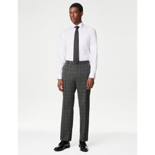 Mens Regular Fit Check Stretch Suit Trousers - - M&S Collection - Modalova