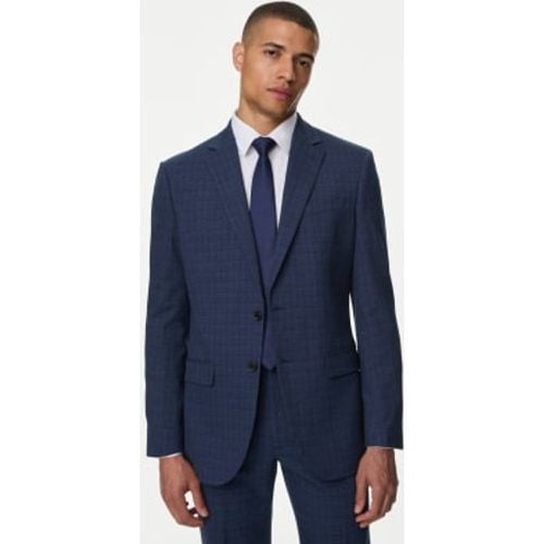 Mens Regular Fit Check Stretch Suit Jacket - - M&S Collection - Modalova