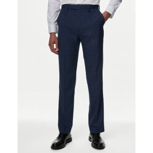 Mens Regular Fit Check Stretch Suit Trousers - - M&S Collection - Modalova