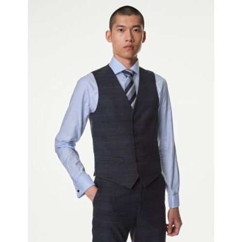 Mens Check Waistcoat - - M&S Collection - Modalova