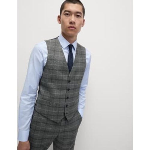 Mens Check Waistcoat - - M&S Collection - Modalova