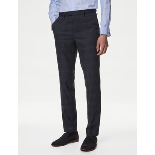 Mens Slim Fit Prince of Wales Check Suit Trousers - - M&S Collection - Modalova