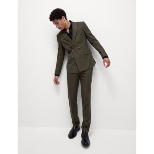 Mens Slim Fit Double Breasted Puppytooth Suit Jacket - - M&S Collection - Modalova