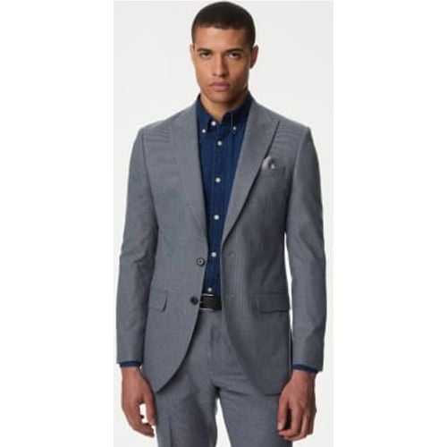 Mens Slim Fit Puppytooth Stretch Suit Jacket - - M&S Collection - Modalova