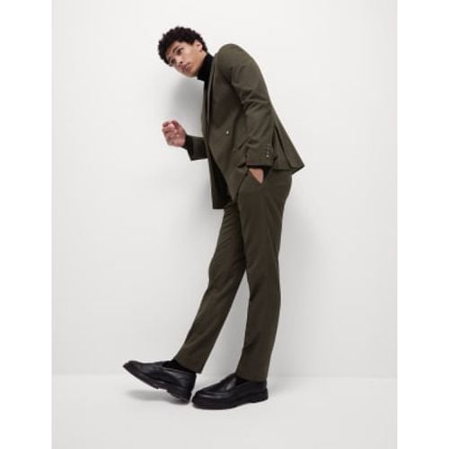 Mens Slim Fit Puppytooth Stretch Suit Trousers - - M&S Collection - Modalova