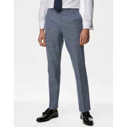 Mens Slim Fit Puppytooth Stretch Suit Trousers - /, / - M&S Collection - Modalova