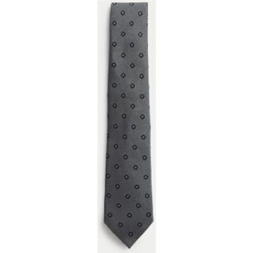 Mens Textured Floral Pure Silk Tie - - M&S Collection - Modalova