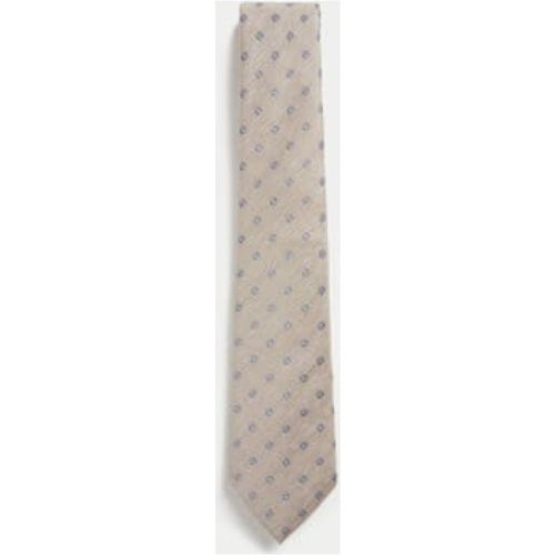 Mens Medallion Silk Rich Tie - - M&S Collection - Modalova