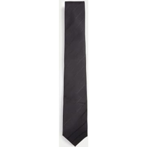 Mens Slim Striped Tie - - M&S Collection - Modalova