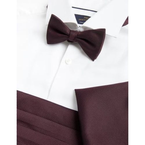 Mens Bow Tie, Pocket Square & Cummerbund Set - - M&S Collection - Modalova