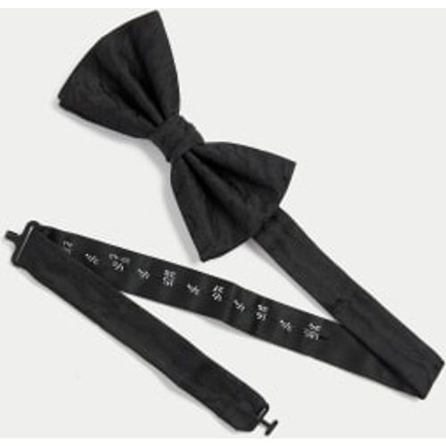 Mens Textured Pure Silk Bow Tie - - M&S Collection - Modalova