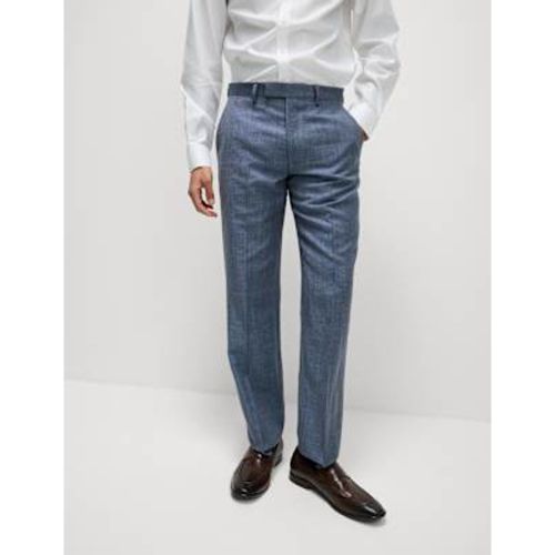 Mens Regular Fit Wool Rich Linen Blend Suit Trouser - M&S SARTORIAL - Modalova