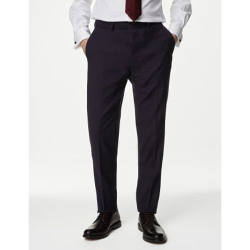 Mens Slim Fit Pure Wool Herringbone Suit Trousers - - M&S SARTORIAL - Modalova