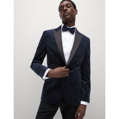 Mens Slim Fit Velvet Tuxedo Jacket - - M&S Collection - Modalova